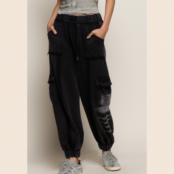 sewchicboutique Pants - Last New! Black Washed out Oversized Joggers